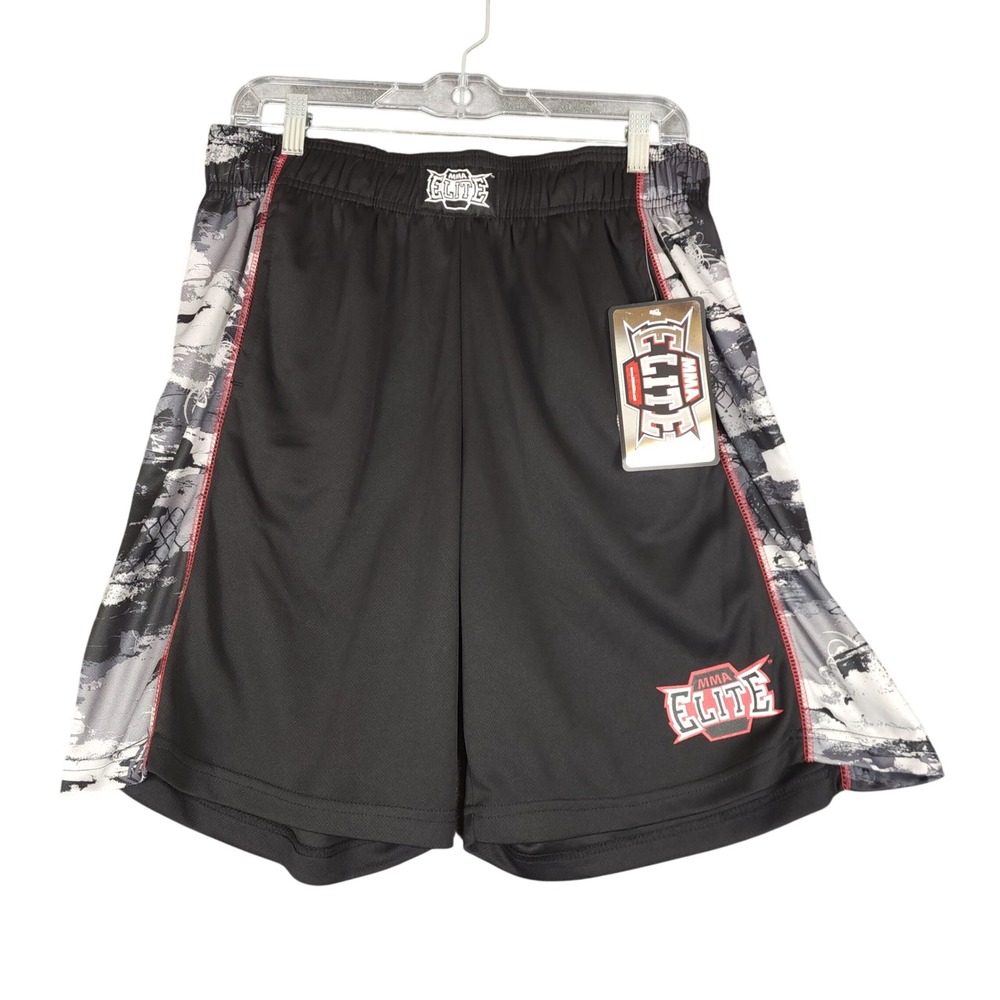MMA Elite Men's Black Athletic Shorts MMA‎ UFC Partner Size Medium